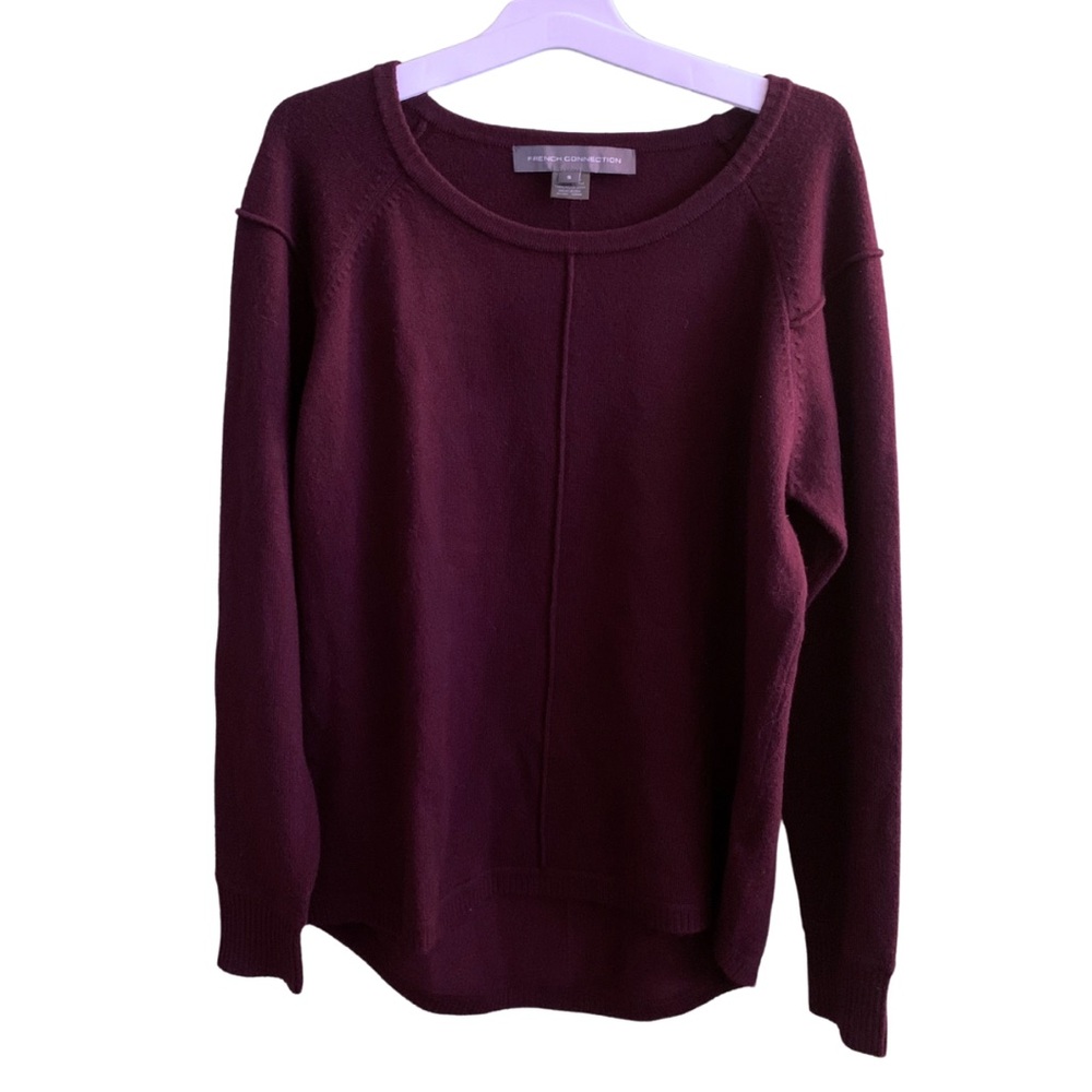 French Connection Purple Burgundy Pullover Sweater Size Small Knit